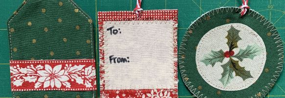 Fussy Cut Fabric Gift Tags