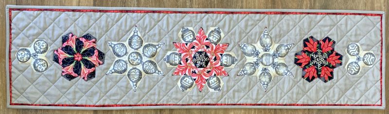 Fussy Cut Christmas Table Runner